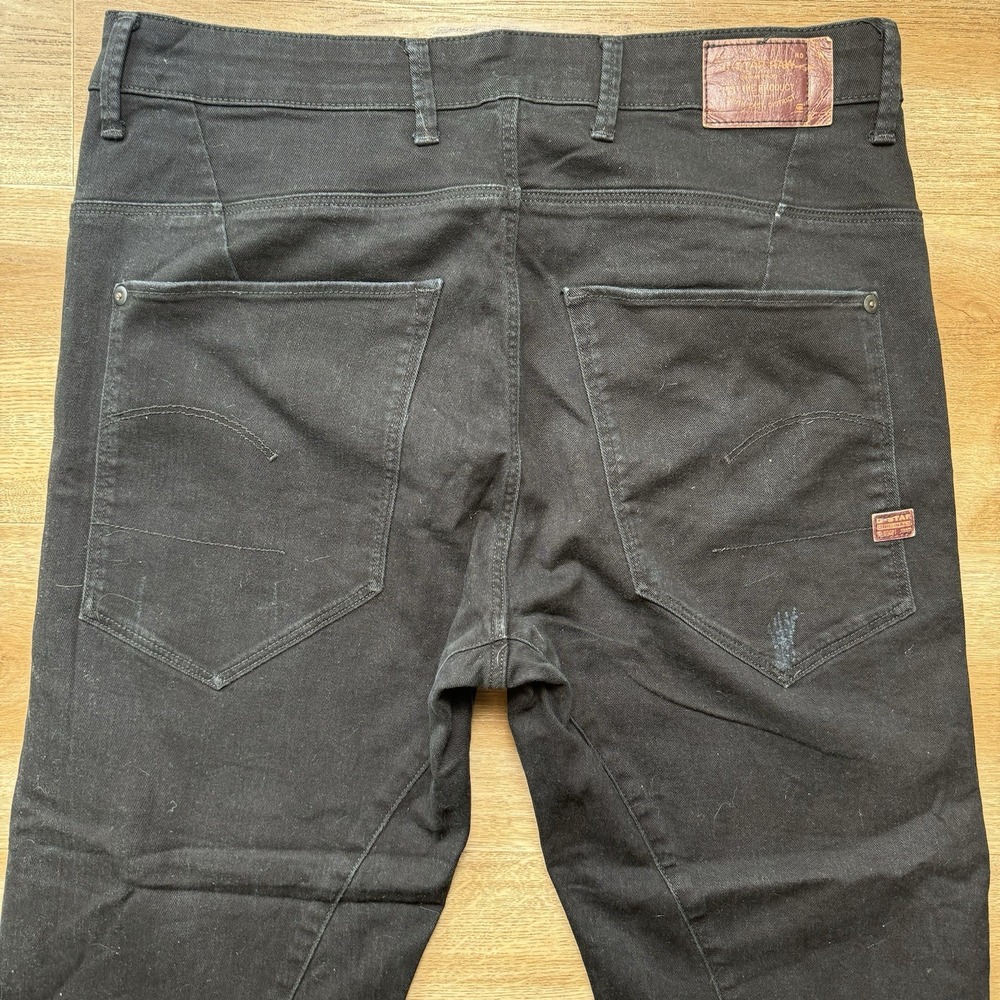 G Star Raw Jeans Men 28x32 Black Type C 3D Loose Distress Grunge Bow‎ Fits 33x24 - Picture 4 of 9
